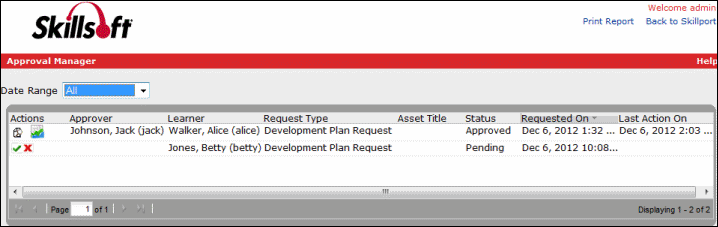 Approval Manager in Skillport 8/8i