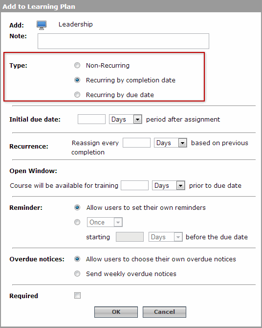 Recurring Assets / Assignments in Skillport